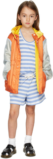 Детская оранжево-синяя куртка в стиле колор-блок TINYCOTTONS