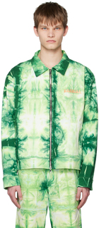Зеленая куртка с принтом тай-дай Nahmias