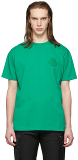 Зеленая футболка с логотипом Moncler Genius