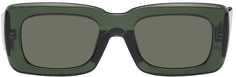 Зеленые большие солнцезащитные очки Linda Farrow Edition Marfa The Attico