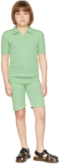 Детские зеленые шорты из букле Boardwalk Misha &amp; Puff