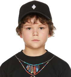 Детская черная кепка с логотипом Marcelo Burlon County of Milan