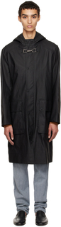 Черное пальто с покрытием Gabriela Hearst