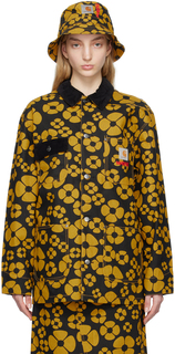 Желто-черная куртка с цветочным принтом Carhartt WIP Edition Marni