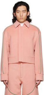 Эксклюзивная розовая куртка SSENSE на потайной молнии YULONG XIA