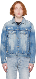 Синяя джинсовая куртка с эффектом потертости Ksubi