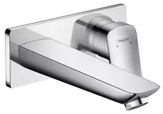 Смеситель для раковины, однорычажный, настенный, излив 195 Hansgrohe Logis 71220000