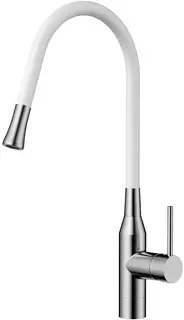 Смеситель для кухни нержавеющая сталь/белый Omoikiri Yatomi-BN-WH