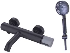 Смеситель для ванны черный матовый Bronze De Luxe Focus 24603BG