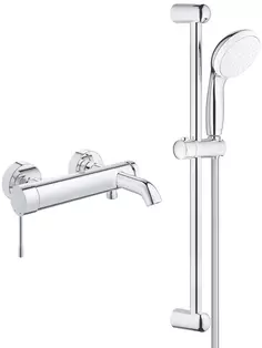 Смеситель для ванны Grohe Essence+ 33624001 + 27924001