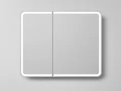 Зеркальный шкаф 100x80 см белый матовый R Art&Max Platino AM-Pla-1000-800-2D-F