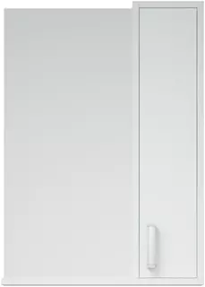 Зеркальный шкаф 50x70 см белый глянец/белый матовый R Corozo Колор SD-00000683