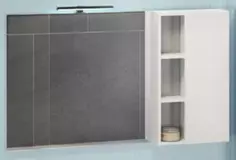 Зеркальный шкаф 118x80 см белый глянец Comforty Милан 00004136261