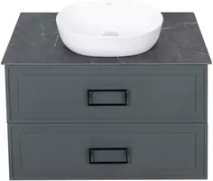 Тумба серо-зеленый матовый 77,6 см La Fenice Cubo Twin FNC-01-CUB-G-80-2