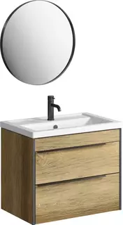 Комплект мебели дуб балтийский 70,5 см Aqwella Fargo FRG0107DB + 4620008197746 + RM0206BLK