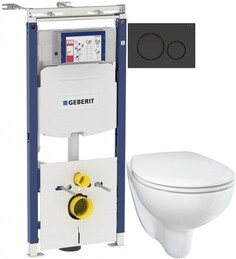 Комплект подвесной унитаз Grohe Bau Ceramic 39351000 + система инсталляции Geberit 111.362.00.5 + 115.882.DW.1