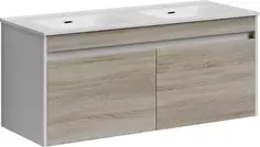 Тумба дуб бардолино/белый глянец 119 см Sancos Smart SM120-2E