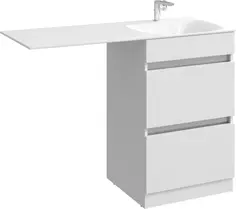 Тумба с раковиной белый глянец 115 см Aqwella Forma FOR01052 + FOR.11.04.D-R