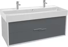 Тумба белый глянец/серый матовый 119,9 см Jacob Delafon Vivienne EB1669-J5-J54