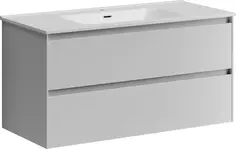 Тумба с раковиной белый глянец 101 см Sancos Cento CN100W + CN7003