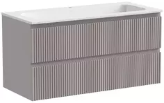 Тумба с раковиной серый матовый 101 см Sancos Snob R SNR100SM + CN7013