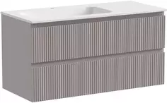 Тумба с раковиной серый матовый 101 см Sancos Snob T SNT100LSM + CN7014