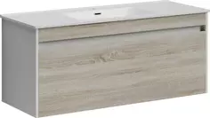 Тумба дуб бардолино/белый глянец 119 см Sancos Smart SM120-1E