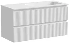Тумба с раковиной белый матовый 101 см Sancos Snob T SNT100RW + CN7015