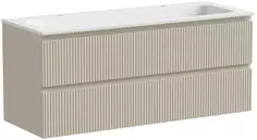 Тумба с раковиной бежевый матовый 121 см Sancos Snob T SNT120CE + CN7016