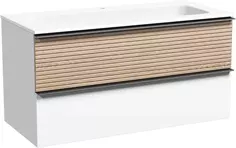 Тумба светлый дуб/белый матовый 99,5 см Sancos Delta DL100W