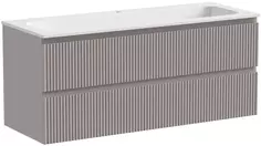 Тумба с раковиной серый матовый 121 см Sancos Snob R SNR120SM + CN7017