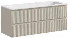 Тумба с раковиной бежевый матовый 121 см Sancos Snob R SNR120CE + CN7017