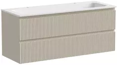 Тумба с раковиной бежевый матовый 121 см Sancos Snob R SNR120CE + CN7016