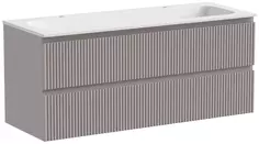 Тумба с раковиной серый матовый 121 см Sancos Snob R SNR120SM + CN7016