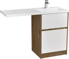 Тумба белый глянец/дуб рустикальный 57 см Акватон Лондри 1A2669K2LHDR0