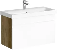 Тумба белый глянец/дуб балтийский 76,6 см Aqwella Smart SRT0108DB