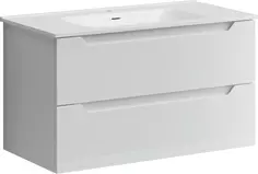 Тумба с раковиной белый глянец 91 см Sancos Norma 2.0 NR2.090W + CN7002