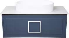 Тумба синий матовый 87,6 см La Fenice Cubo FNC-01-CUB-BG-90