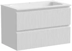 Тумба с раковиной белый матовый 81 см Sancos Snob T SNT80W + CN7012