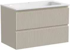 Тумба с раковиной бежевый матовый 81 см Sancos Snob R SNR80CE + CN7012