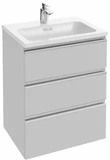 Тумба белый глянец 60 см 3 ящика Jacob Delafon Vox EB2050-RA-G1C
