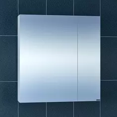 Зеркальный шкаф 66,7x73 см белый глянец Санта Стандарт 113008 Santa
