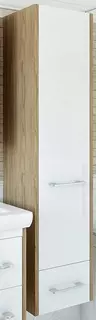Пенал подвесной швейцарский вяз/белый глянец L Sanflor Ларго H0000000510