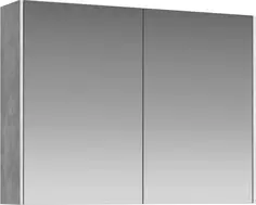 Зеркальный шкаф 80x60 см бетон светлый Aqwella 5 Stars Mobi MOB0408/MOB0717BS/Z