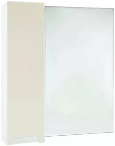 Зеркальный шкаф 78x80 см бежевый глянец/белый глянец L Bellezza Пегас 4610413002070