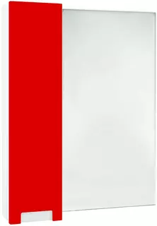 Зеркальный шкаф 78x80 см красный глянец/белый глянец L Bellezza Пегас 4610413002032
