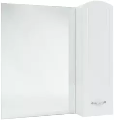 Зеркальный шкаф 68x80 см белый глянец R Bellezza Амелия 4610311001014