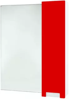Зеркальный шкаф 78x80 см красный глянец/белый глянец R Bellezza Пегас 4610413001035