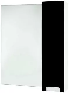 Зеркальный шкаф 78x80 см черный глянец/белый глянец R Bellezza Пегас 4610413001042