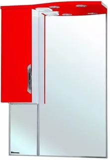 Зеркальный шкаф 65x100 см красный глянец/белый глянец L Bellezza Лагуна 4612110002032